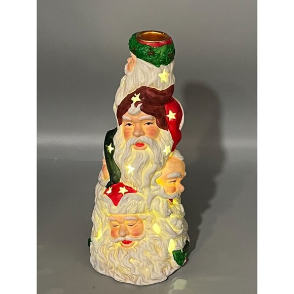 The Many Faces of Santa Lighted Figurine - Picture 16 of 16